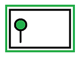 Picture Life Limited Logo - green and black rectangles with a simple green pop tree inside outlined in black