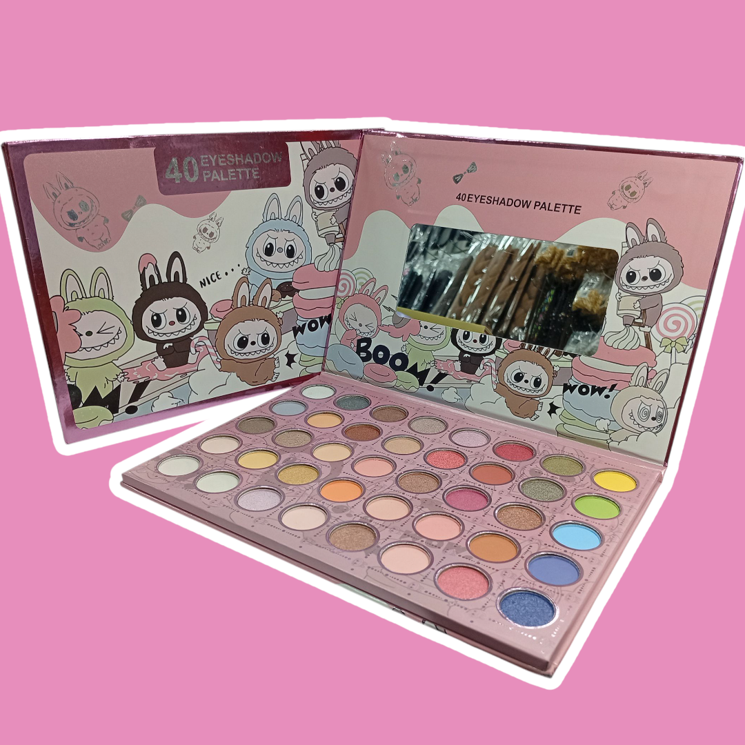 X UNIDAD Paleta de sombras 40 colores con espejo 