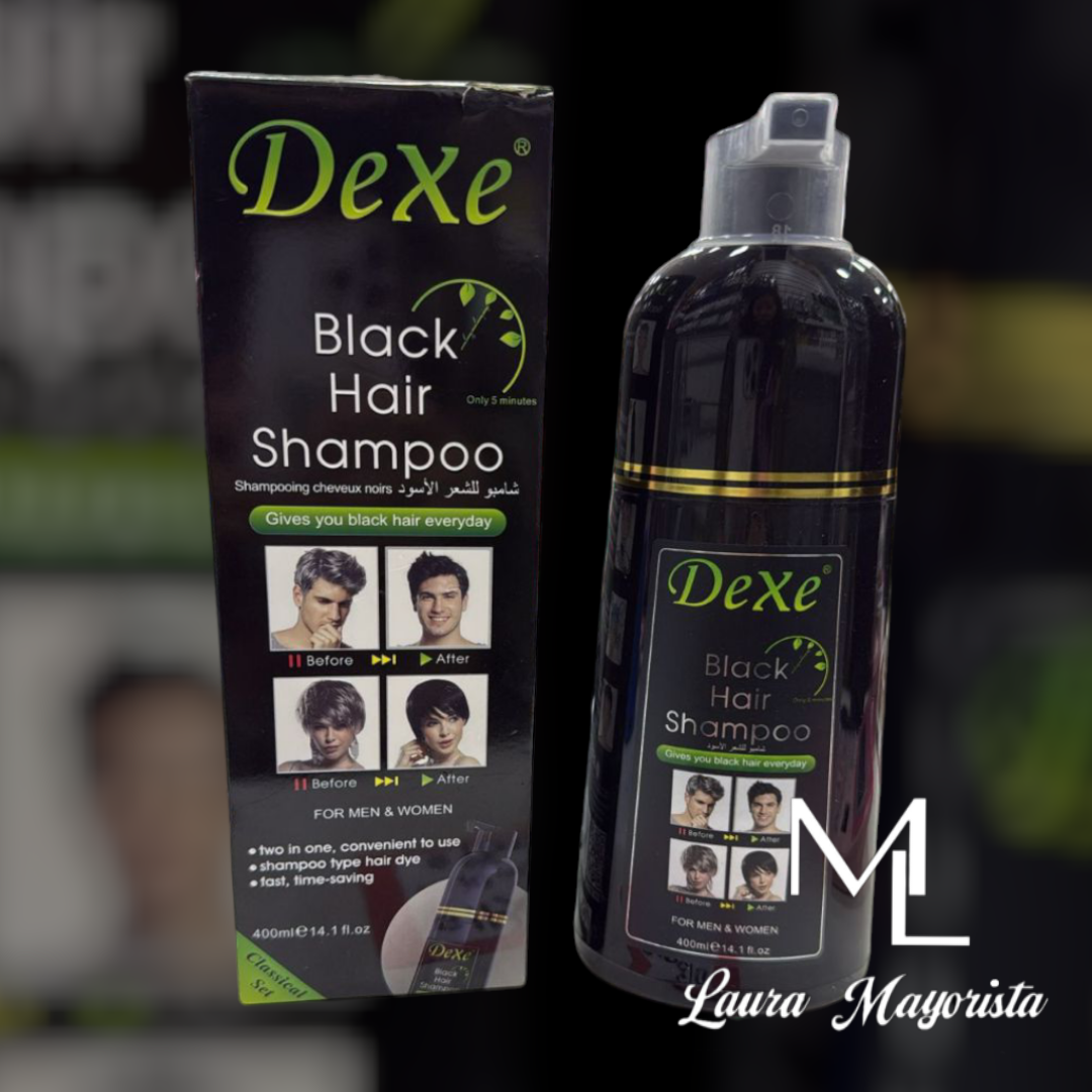 X10 UNIDADES Shampoo con tintura para el cabello negro natural 