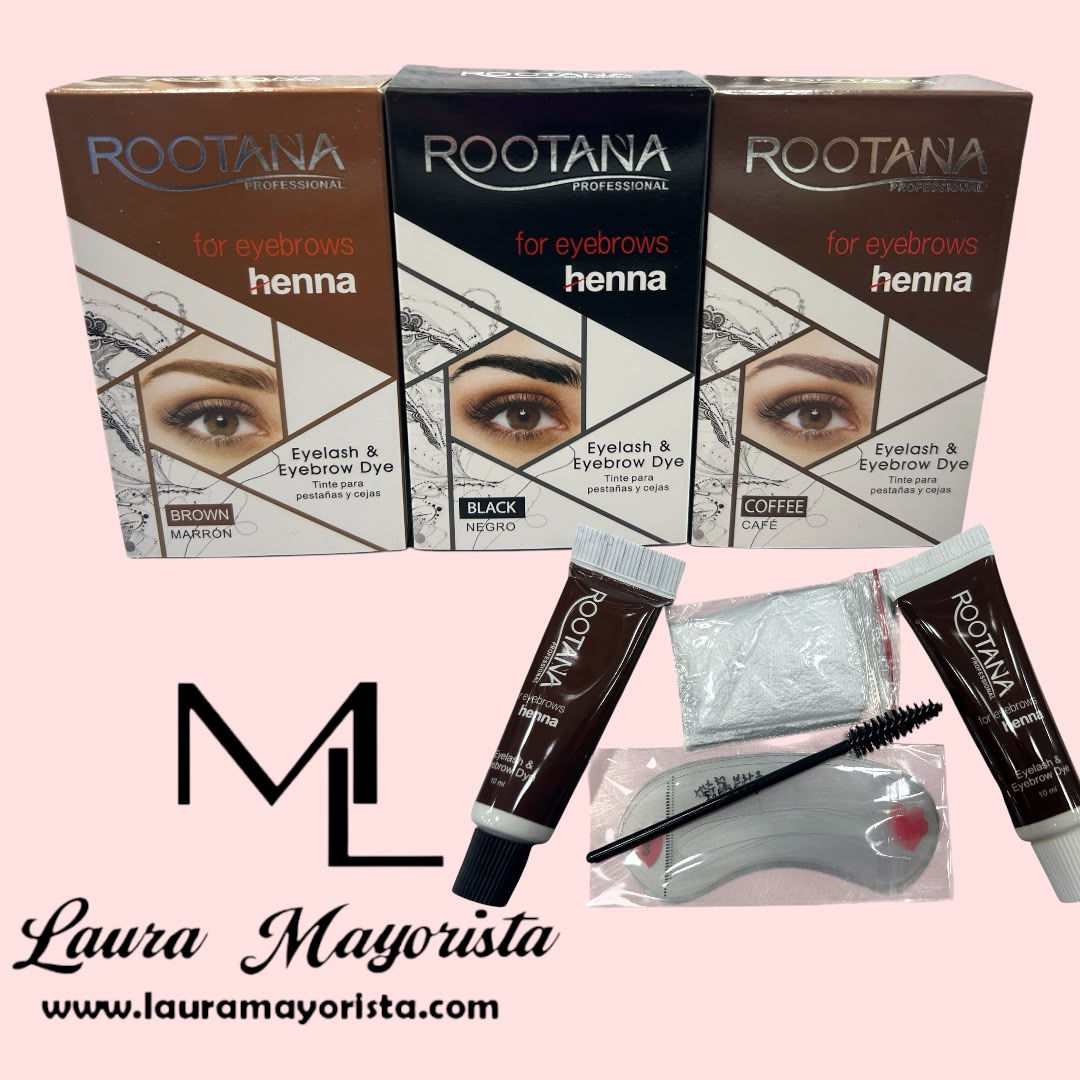 X12UNIDADES HENNA DE CEJAS ROOTANA