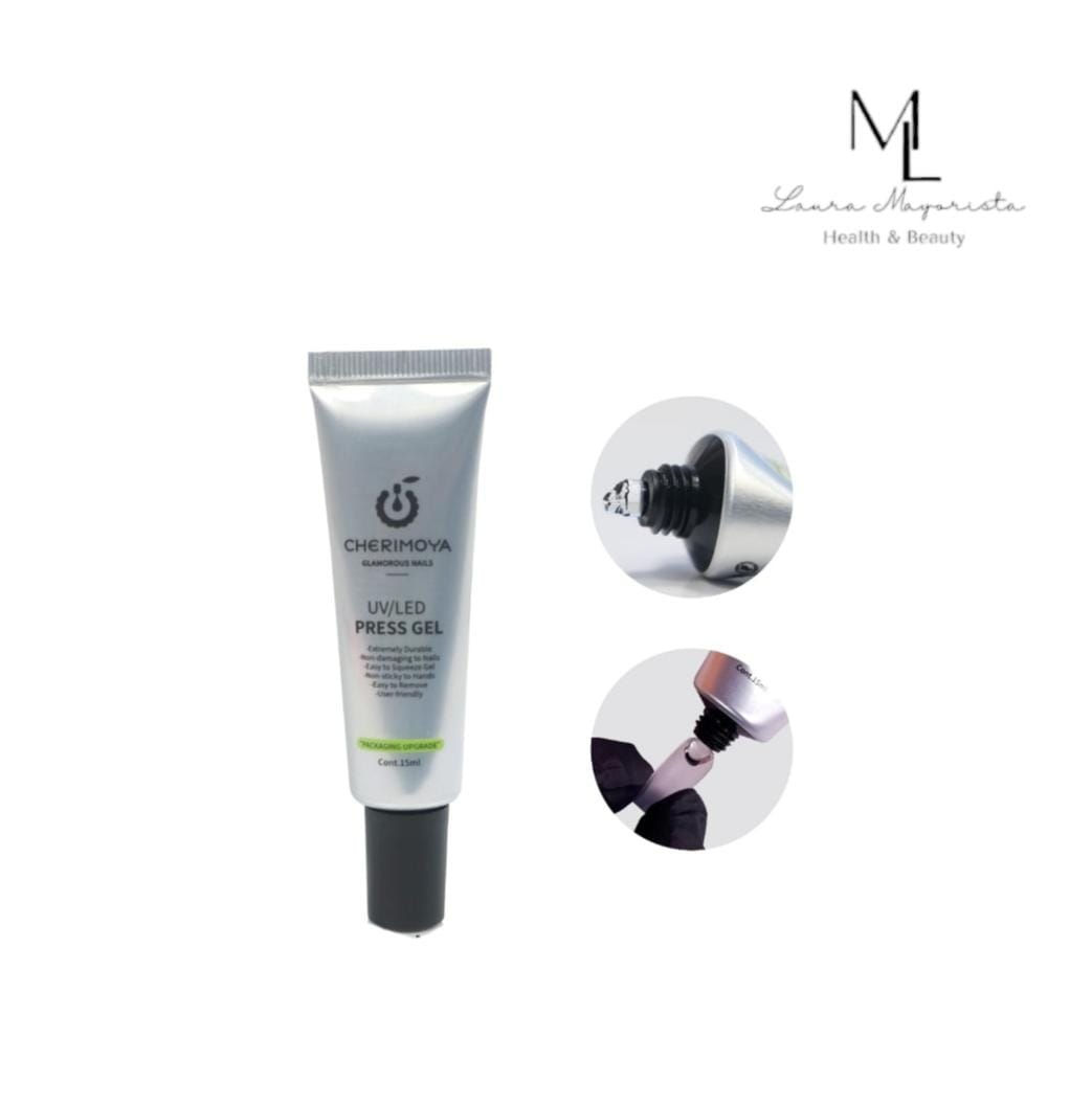 X12 UNIDADES Press gel  en pomo - Cherimoya 15ml