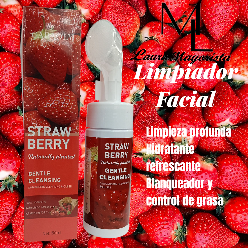 X12 UNIDADES Espuma limpiadora a base de frutilla 