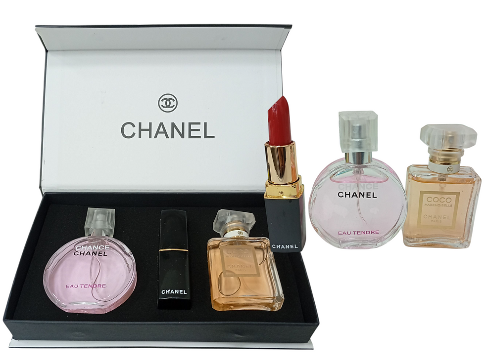 X SET Chanel labial+ 2 perfumes 