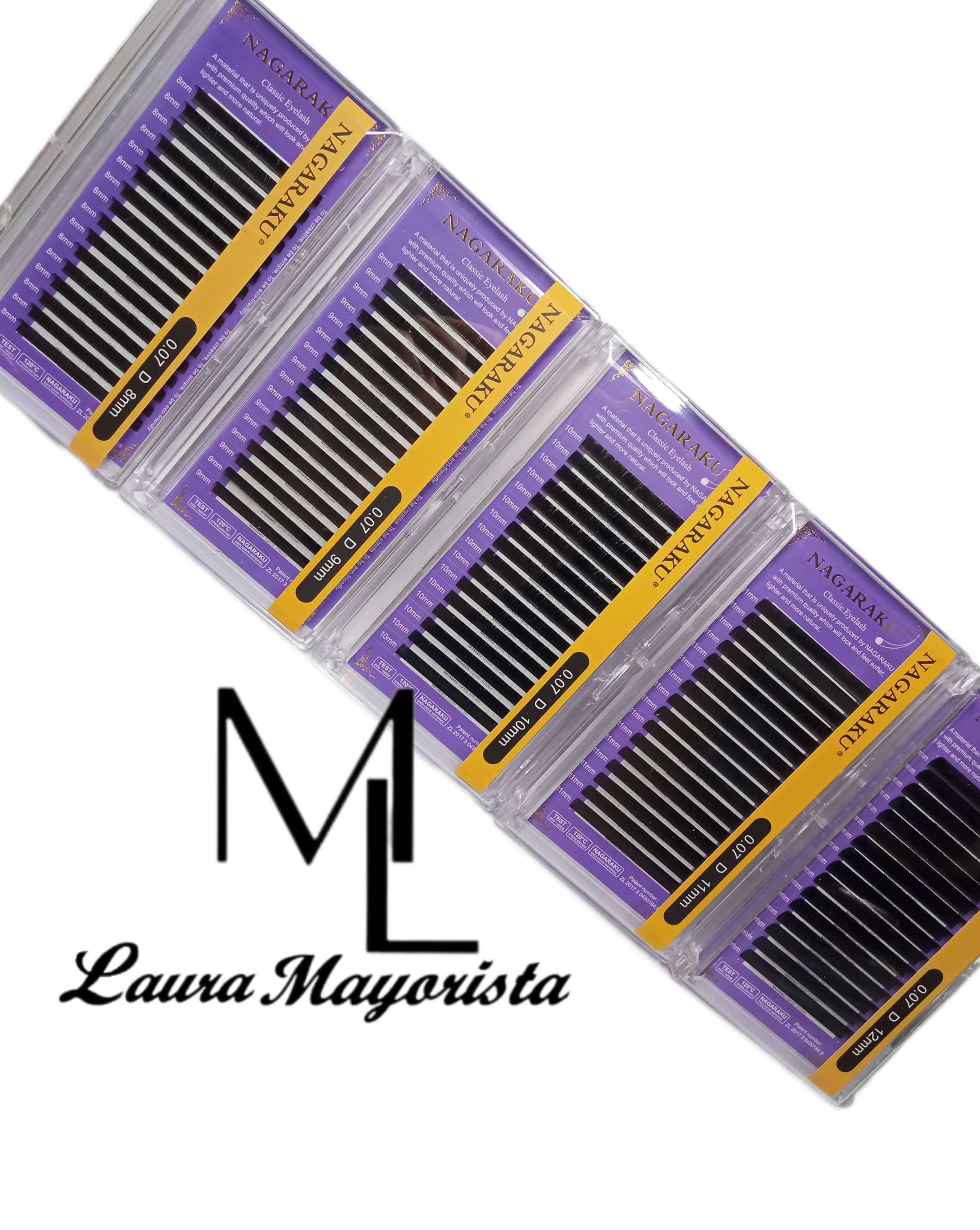 X UNIDAD Extensión NAGARAKU 0.07D clásicas medidas unicas 8a 16 mm