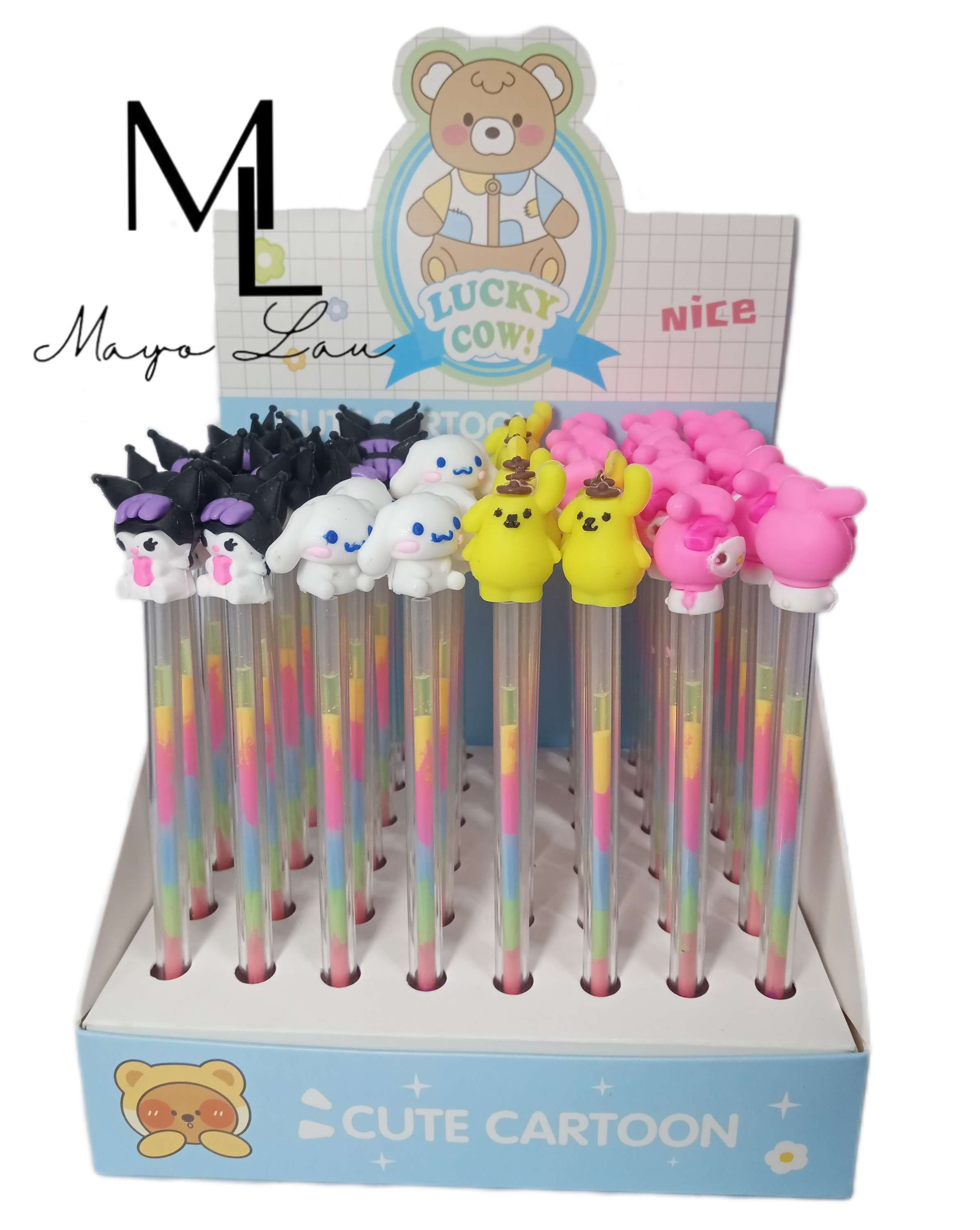 X UNIDAD Lapiceras tinta de seis colores