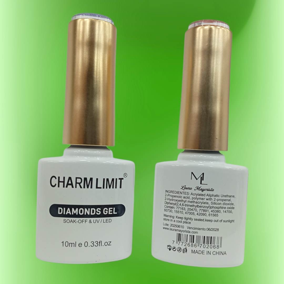 X12 UNIDADES Diamonds Gel 10 ml CHARM LIMIT CY655