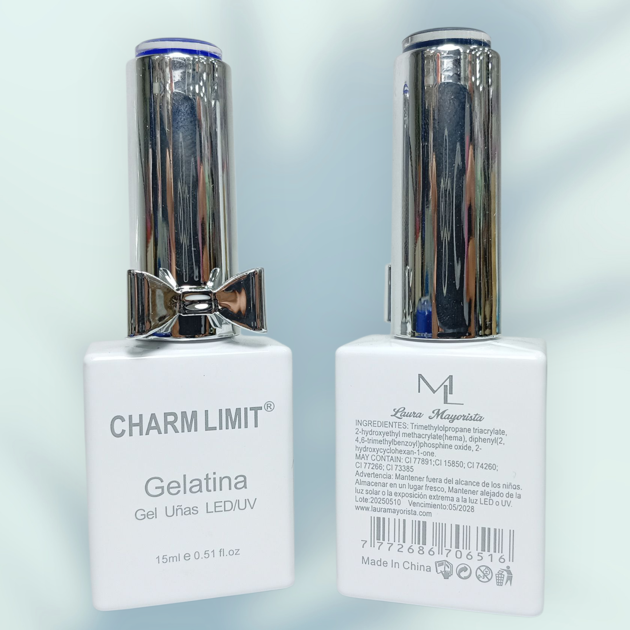 X UNIDAD Gelatina Gel uñas LED/UV 15 ml CHARM LIMIT CY661