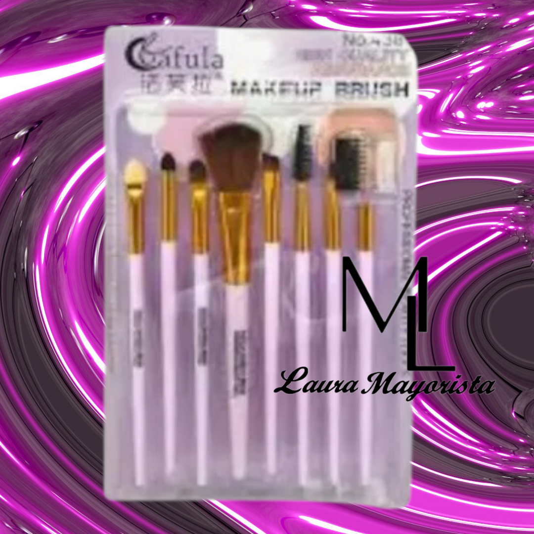 X SET Brochas para maquillaje 8 pcs