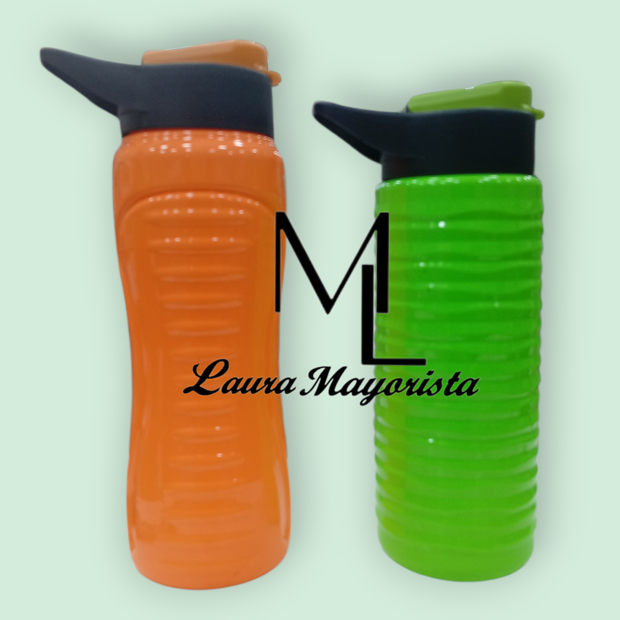 X12 UNIDAD Botella mediana de plástico 