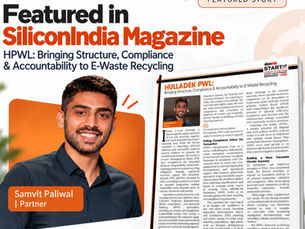 Hulladek PWL Featured in SiliconIndia's Startup of the Year Issue: Jaipur's E-Waste Recycler