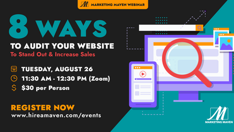 8 Ways to Audit Your Website - Mark Your Calendar for This Must-Attend Webinar