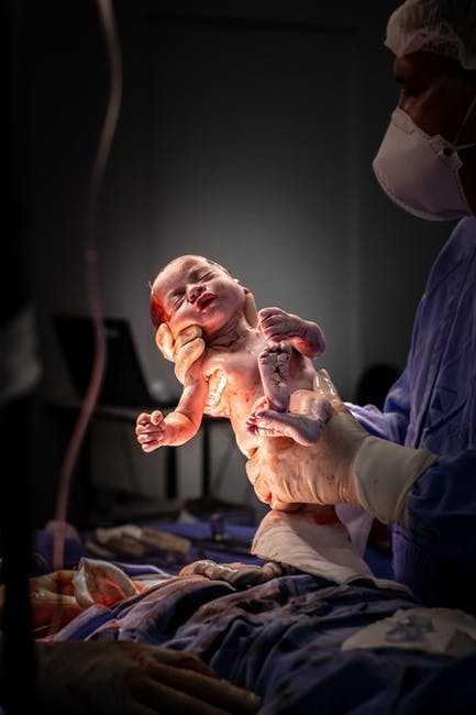 Baby born by c section