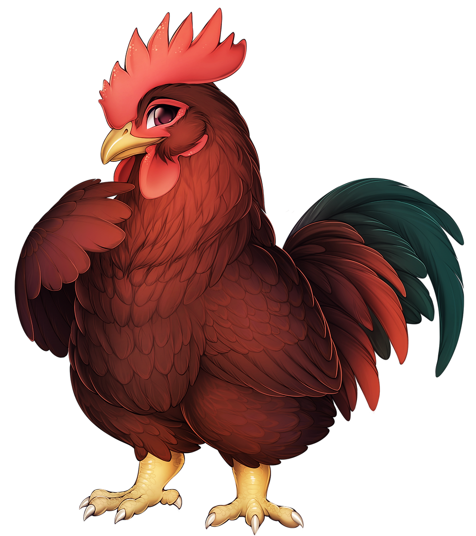 chicken rooster rhode island red.png
