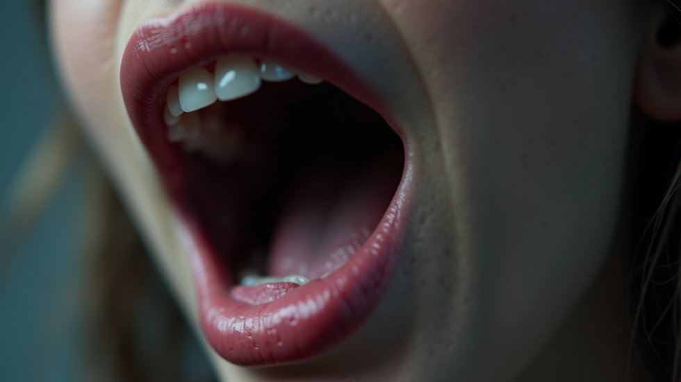Close-up view of vocal cords during speech