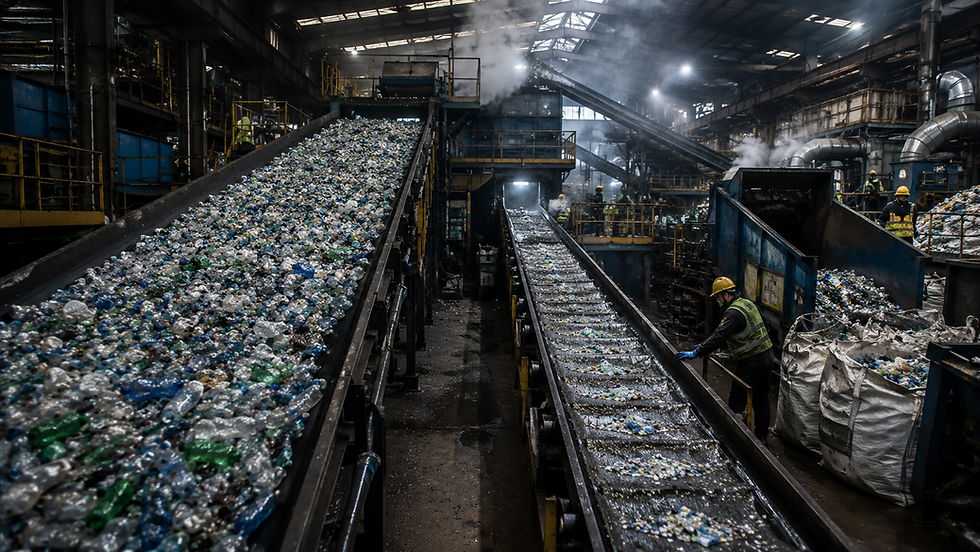Plastic recycling factory