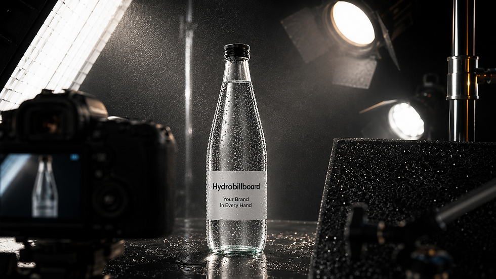 Hydrobillboard Bottle Studio Shoot