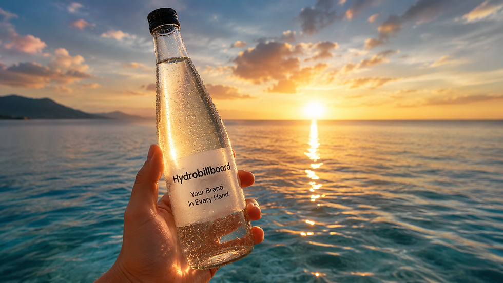 Hydrobillboard bottle