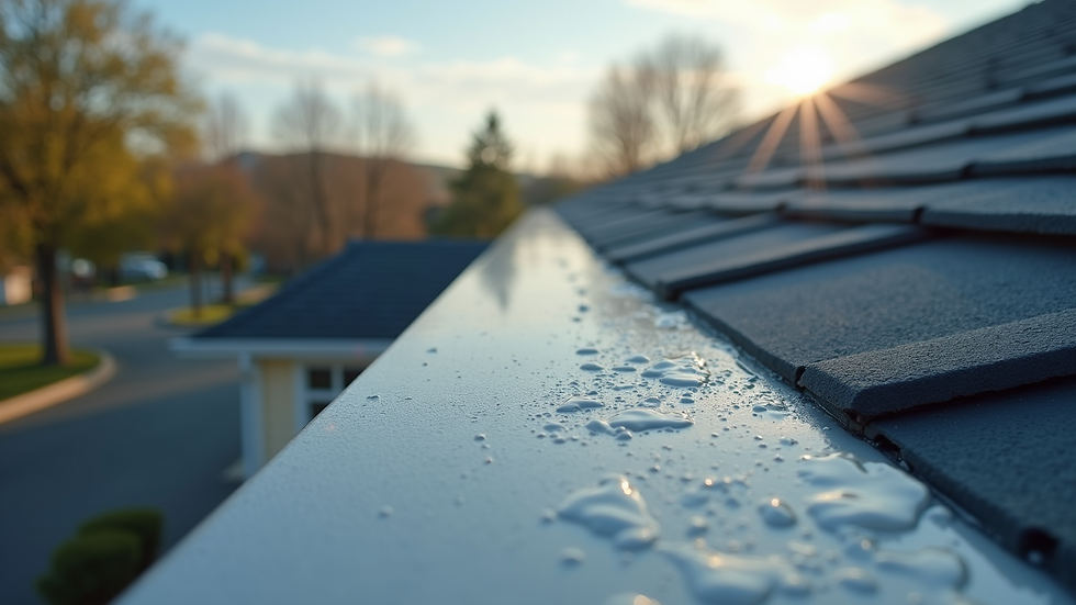 Eye-level view of a clean roof after bird dropping removal and sanitizing