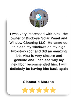 A 5 star review for window cleaning