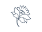 Navy blue flower logo