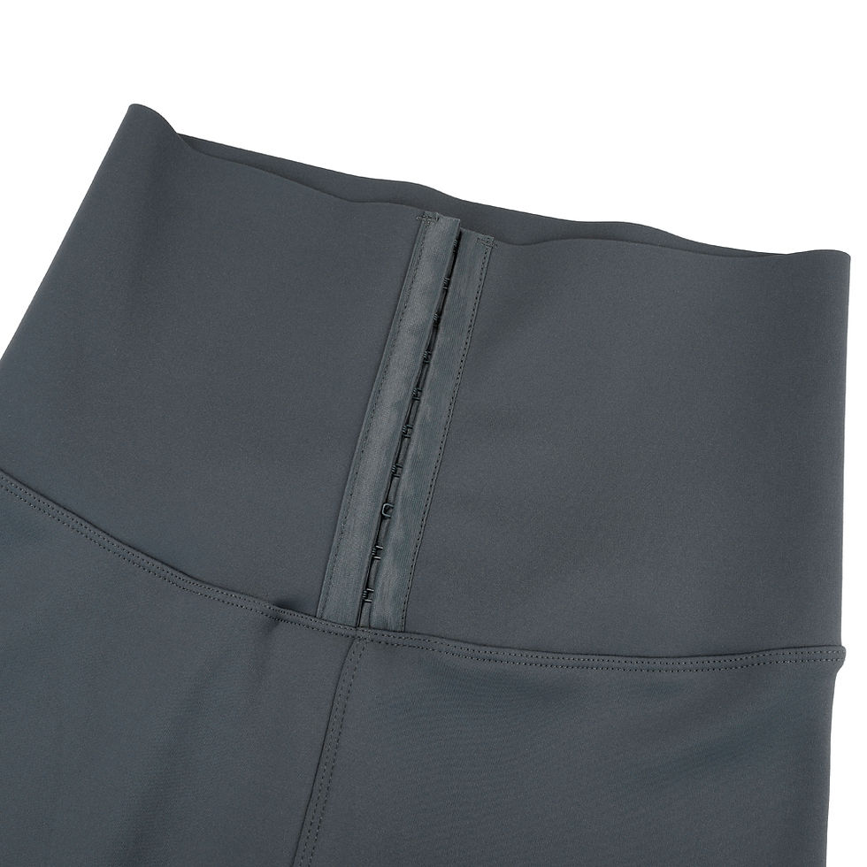 Thumbnail: Waist Trainer Leggings With Hooks Compression Silhouette