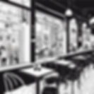 A cafe with a theme of black and white .jpg