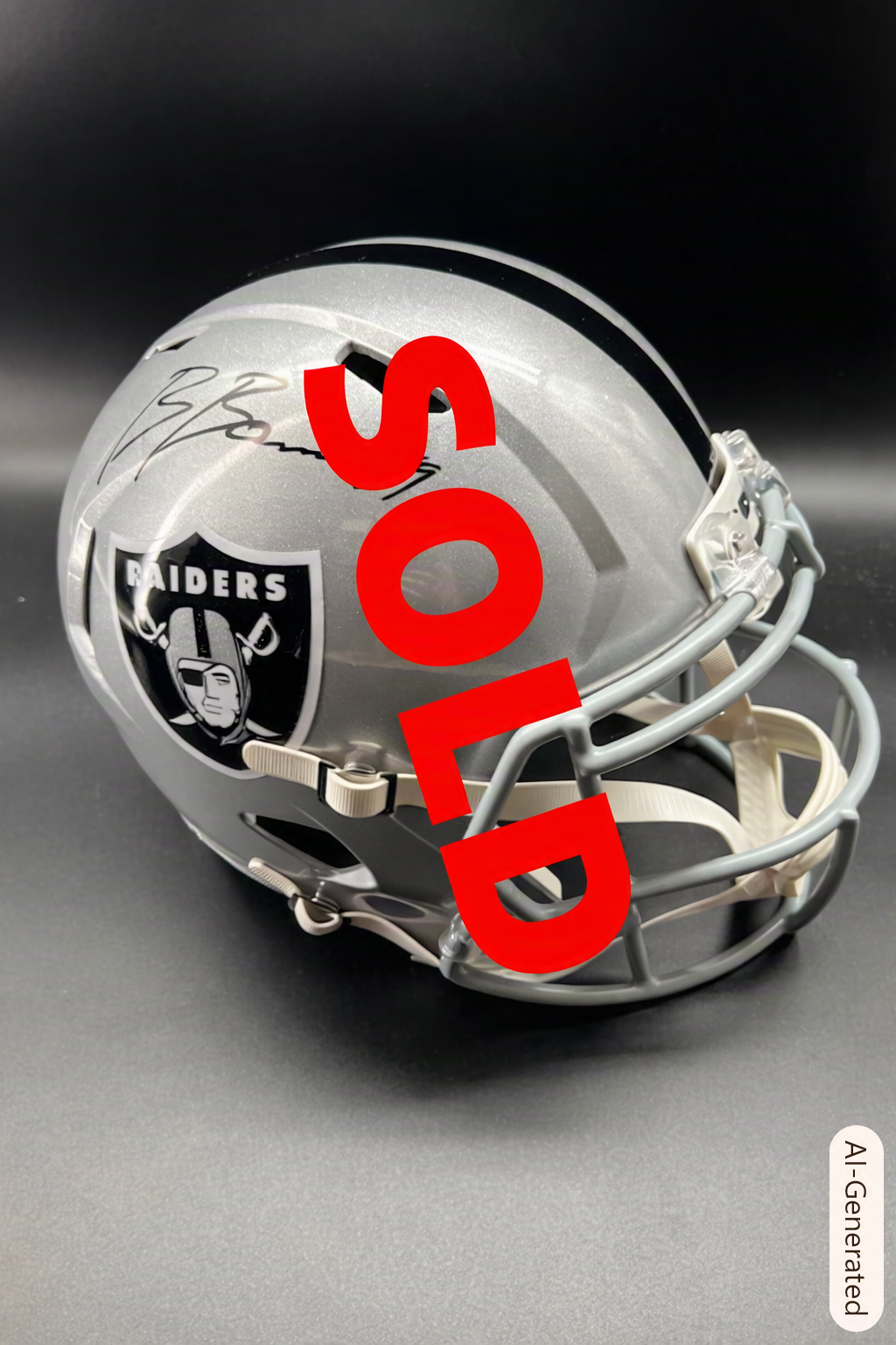 Brock Bowers Autographed F/S Replica Raiders Helmet - Beckett Certified