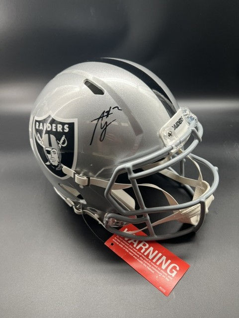 Ashton Jeanty Autographed Full Size Raiders Authentic Helmet - Beckett COA