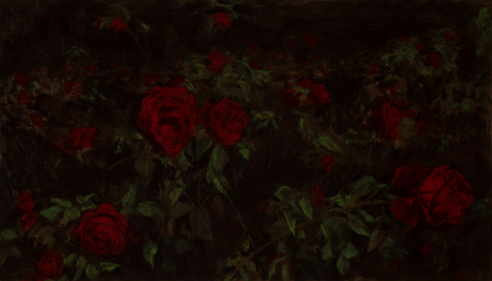 For The Love That Never Came, 2023, oil on aluminium, 40x70cm.