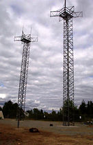 Antenna before foundation stabilization