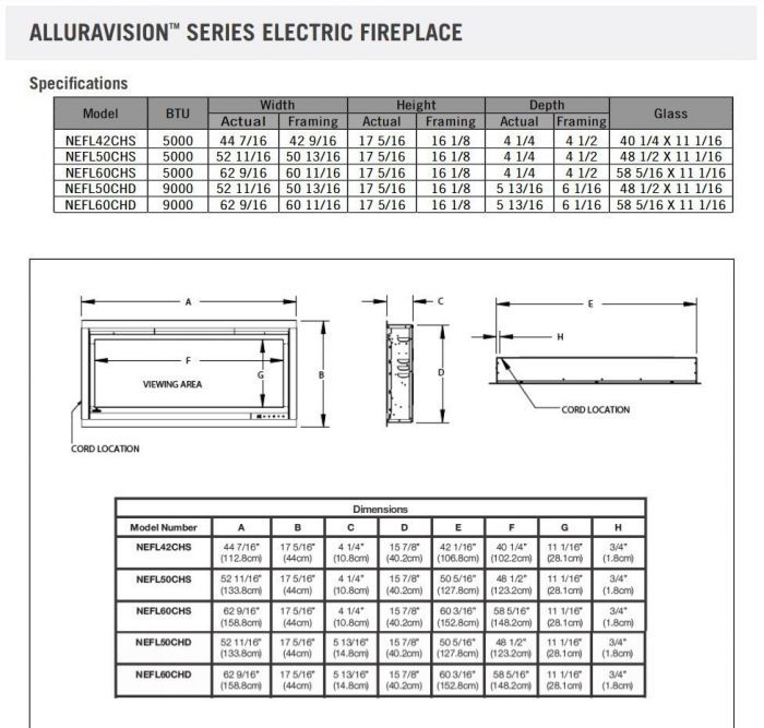 Thumbnail: Napoleon Alluravision Deep Depth Linear Electric Fireplace