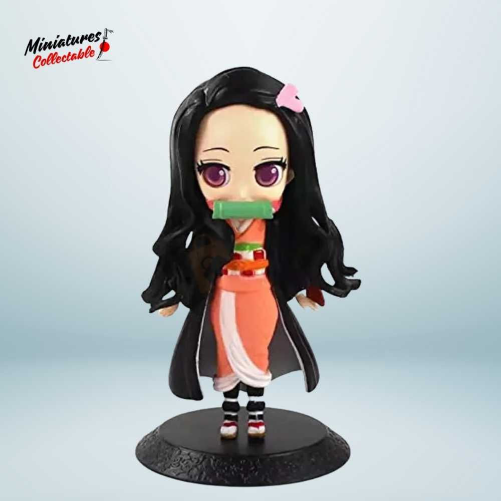 Nezuko action figure from Demon Slayer, 16cm tall, featuring iconic attire and dynamic pose.
