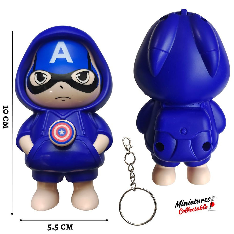 Captain America face-changing keychain 10x5.5x5 cm