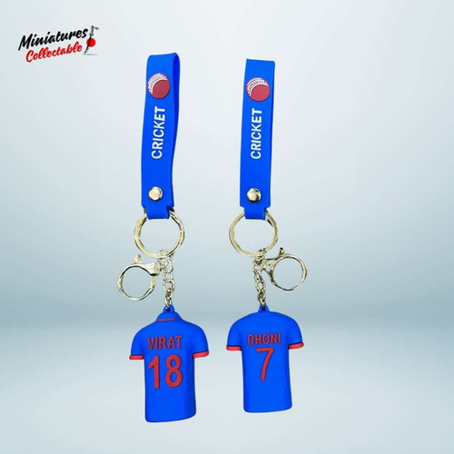 Virat Kohli Jersey 18 MS Dhoni Jersey Indian 3D Keychain  MiniatureCollectable