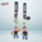Popeye Keychains, 3D Figure Keychains, 2 Pack