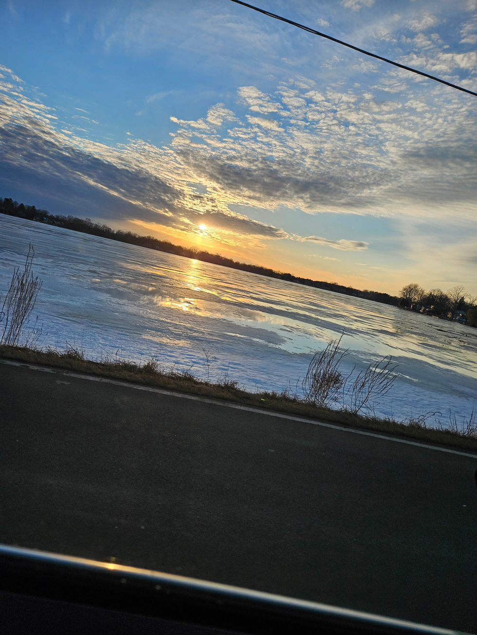 sunset along the shore