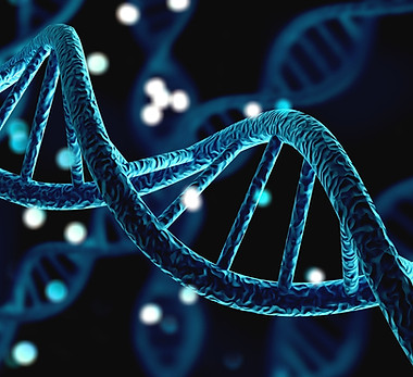 Blue helix human DNA structure