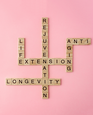 Words life extension, longevity, anti ag
