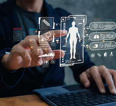 Artificial Intelligence Health Tech innovation. Telemedicine together with Internet of Th