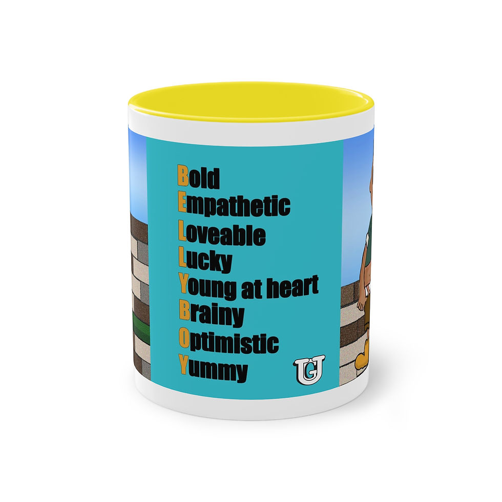 Thumbnail: Belly Boy2 Two-Tone Coffee Mug, 11oz