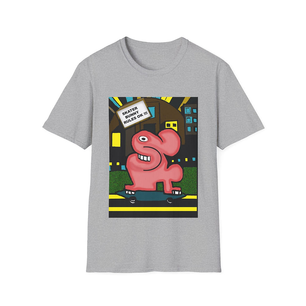 Thumbnail: Skater Bunny2 Unisex Softstyle T-Shirt