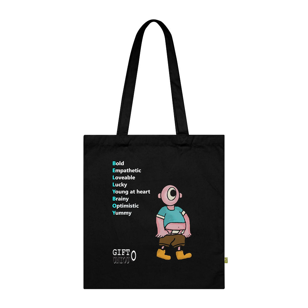 Thumbnail: Belly Boy1 of Organic Cotton Tote Bag