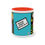 Thumbnail: Skater Bunny Two-Tone Coffee Mug, 11oz