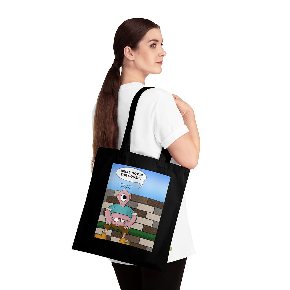 Thumbnail: Belly Boy1 of Organic Cotton Tote Bag