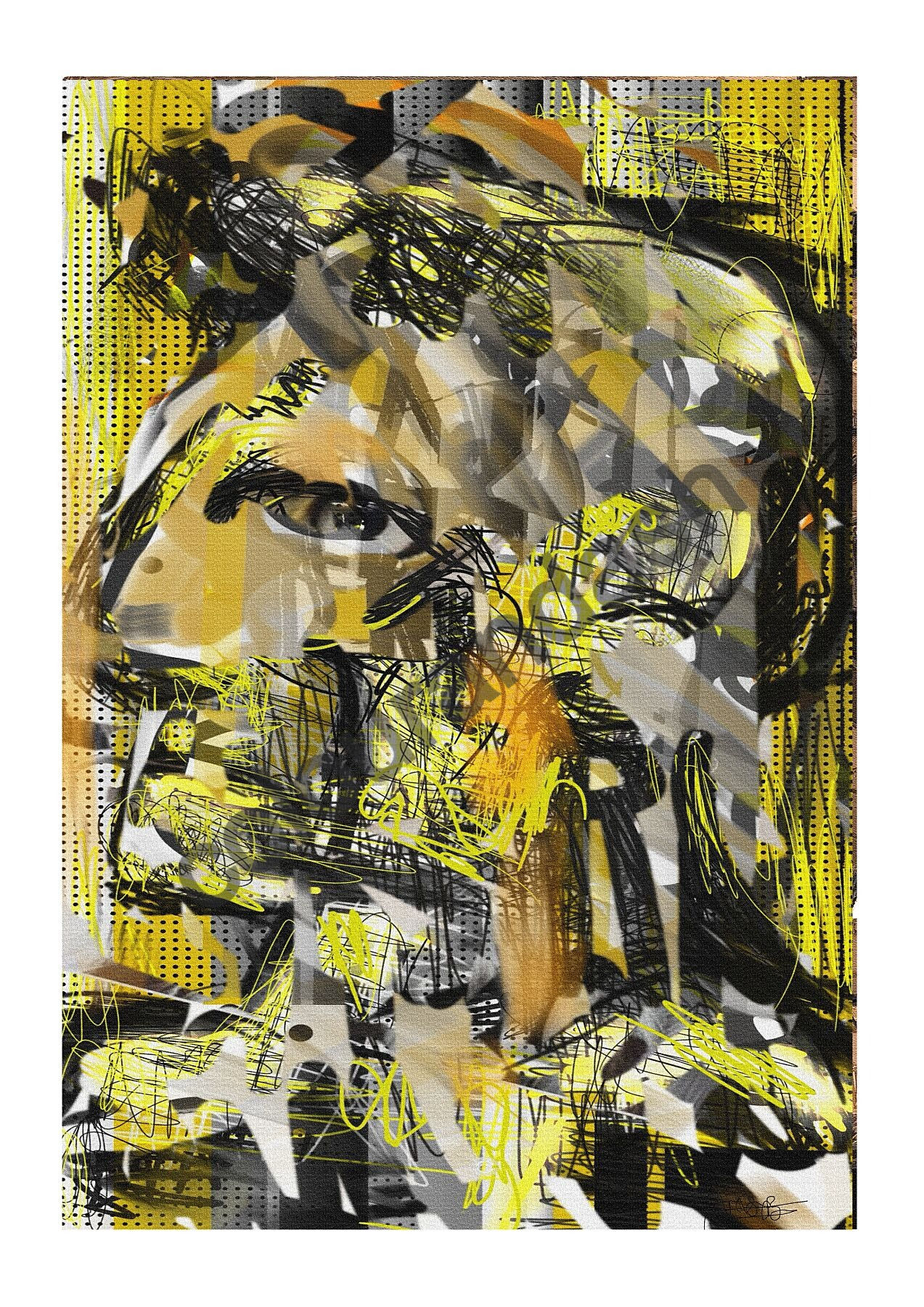 limited edition A4 print confused - frame display