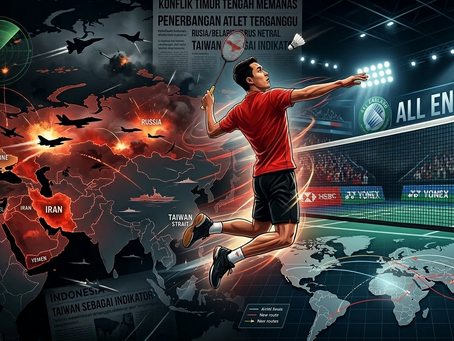 Dalam tiga minggu terakhir, dinamika geopolitik global telah memaksa Federasi Bulu Tangkis Dunia (BWF) dan para atlet untuk beradaptasi dengan realitas yang kian kompleks.
