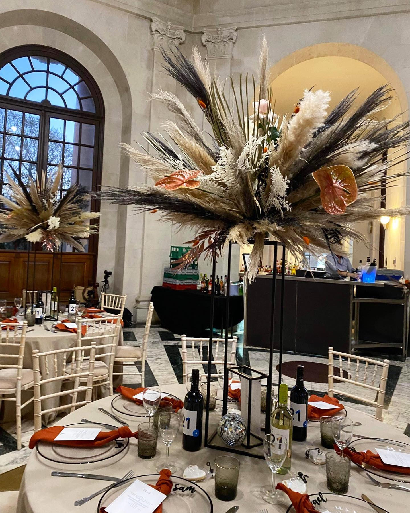 Black Nude and Rust dried and faux dried riser tops