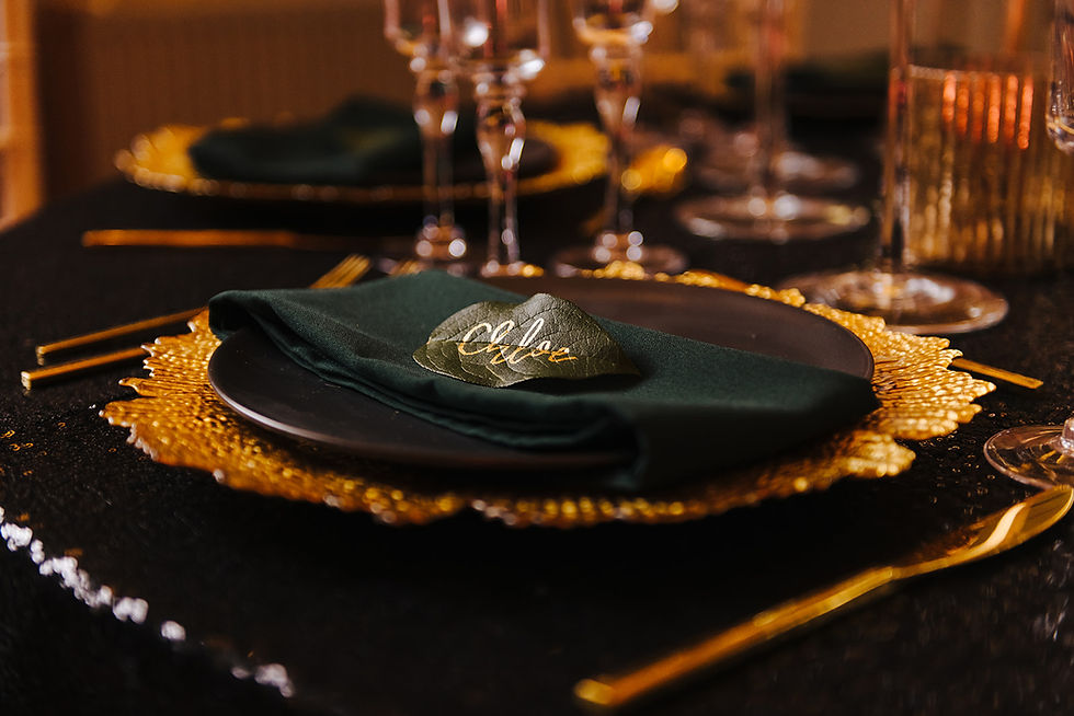 Thumbnail: Gold Floral charger plate