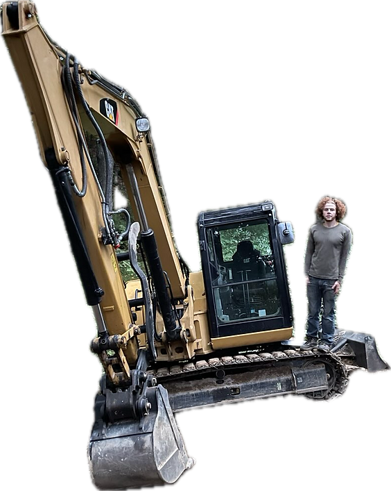 CAT excavator machine landscaping and contractor 