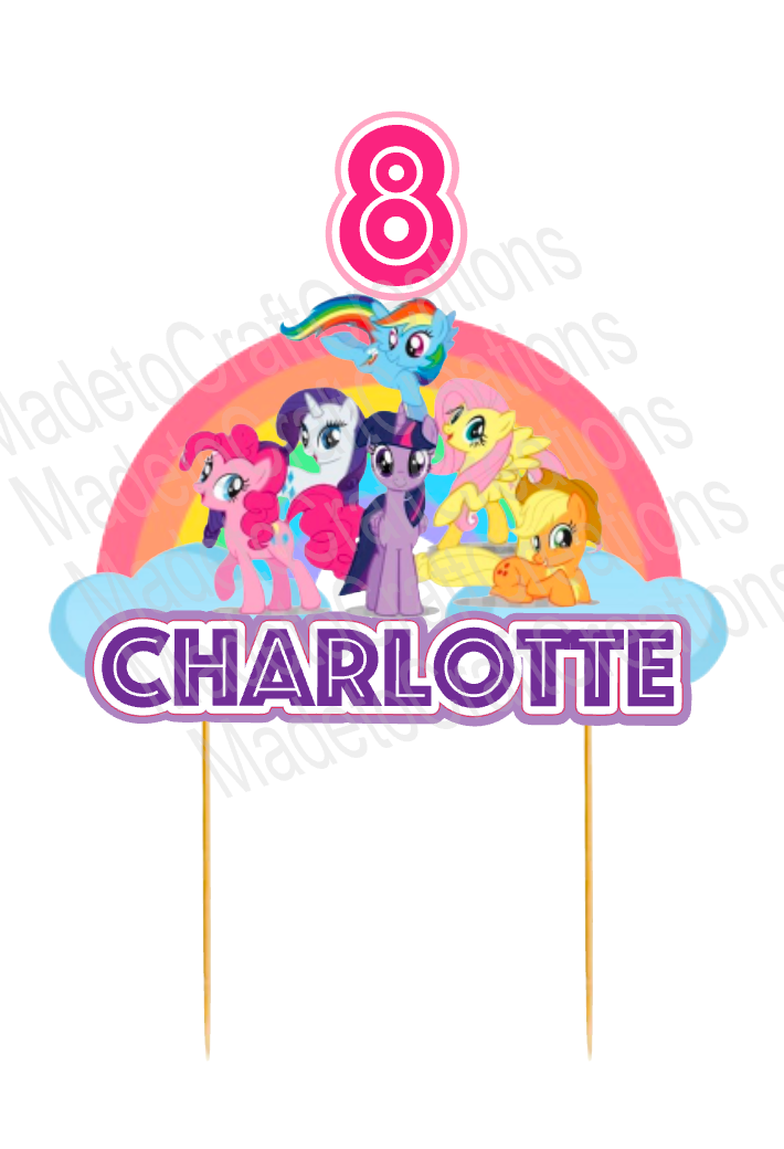 Thumbnail: MLP 3D Cake Topper/Kid's Birthdays/Pony Theme